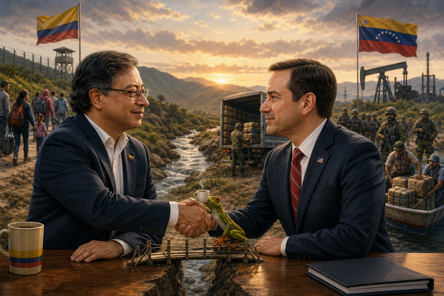 Editorial illustration for Colombia ofrece cooperación para reforzar la estabilidad regional ante la situación en Venezuela